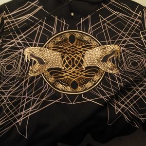 Hudson's  embroidered hoodie with some stones on t